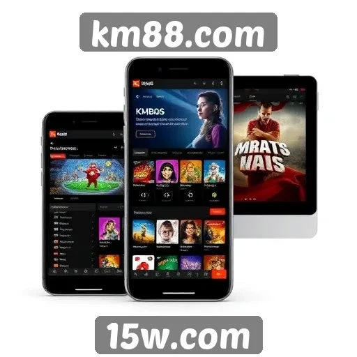Interface do km88.com é otimizada para dispositivos móveis